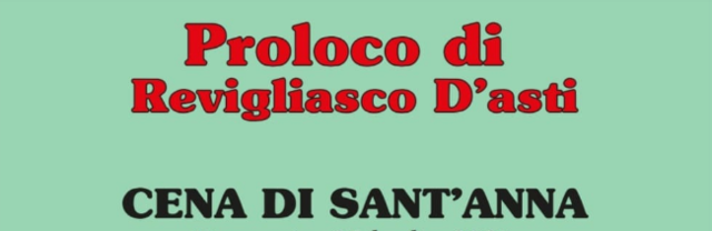 Revigliasco d'Asti | Cena di Sant'Anna - edizione 2021