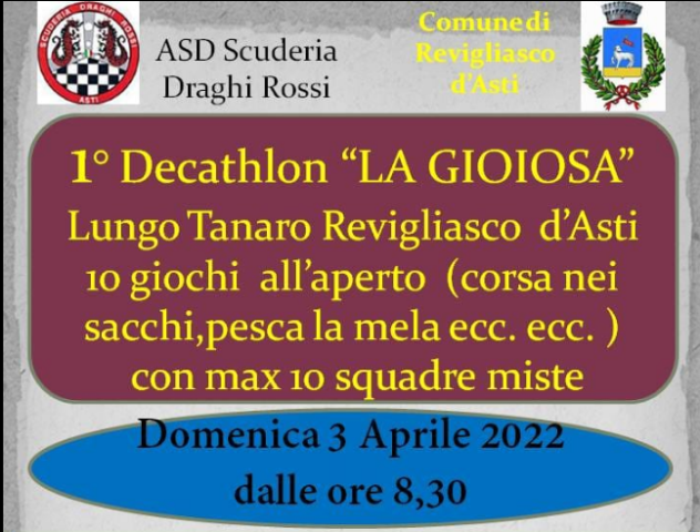 Revigliasco d'Asti | 1° Decathlon "La Gioiosa"