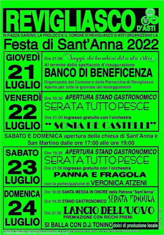 Revigliasco d'Asti | Festa di Sant'Anna 2022