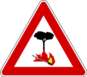 Stato di massima pericolosità per incendi boschivi. Divieto assoluto di abbruciamenti materiale vegetale e di accensione fuochi.